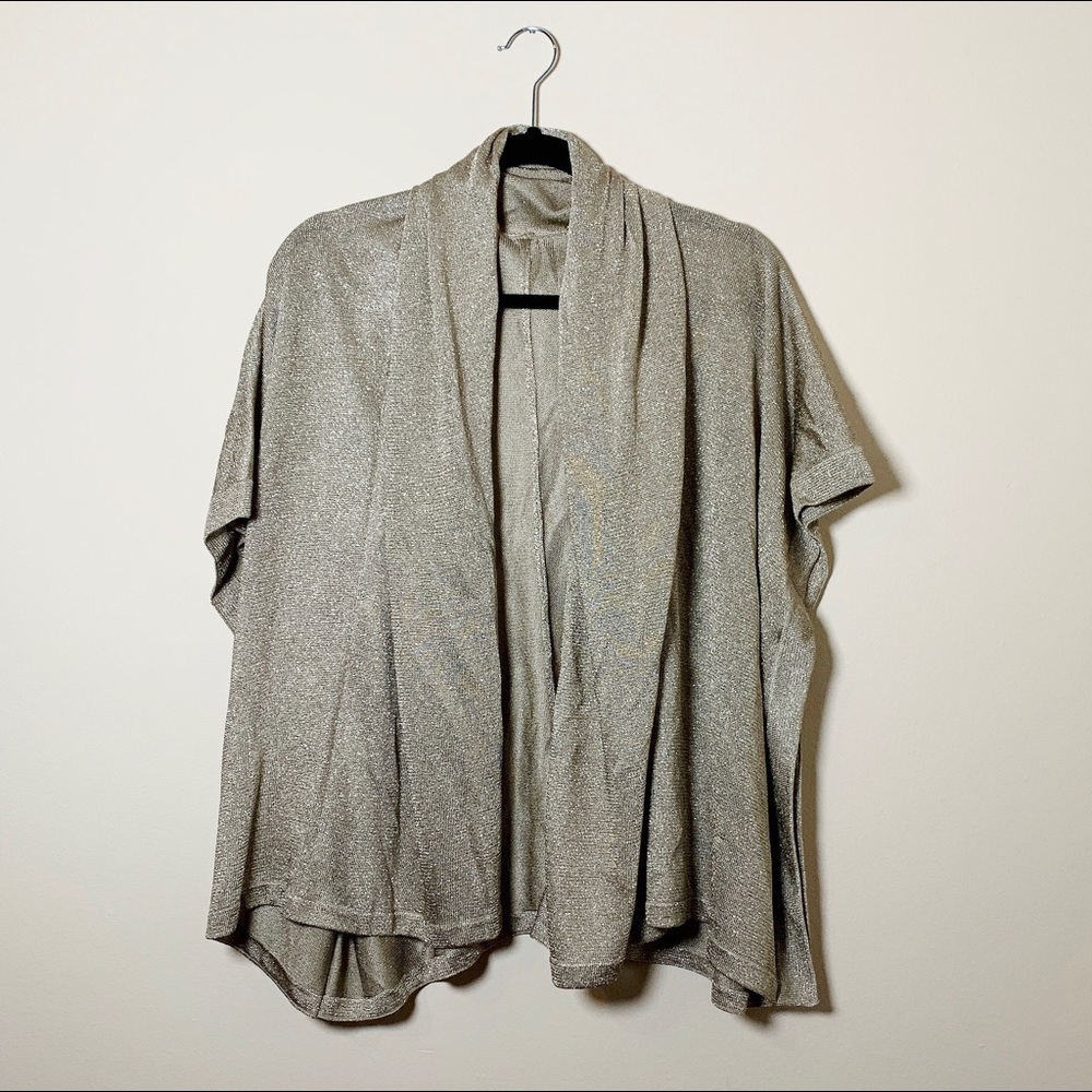 St. John Short Sleeve Sweater, Oversized Collar